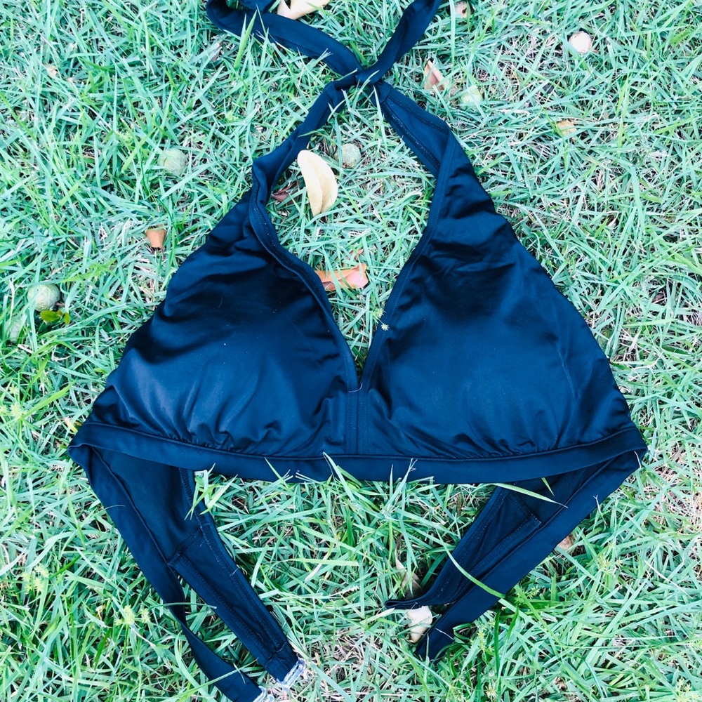 Black halter swim top
